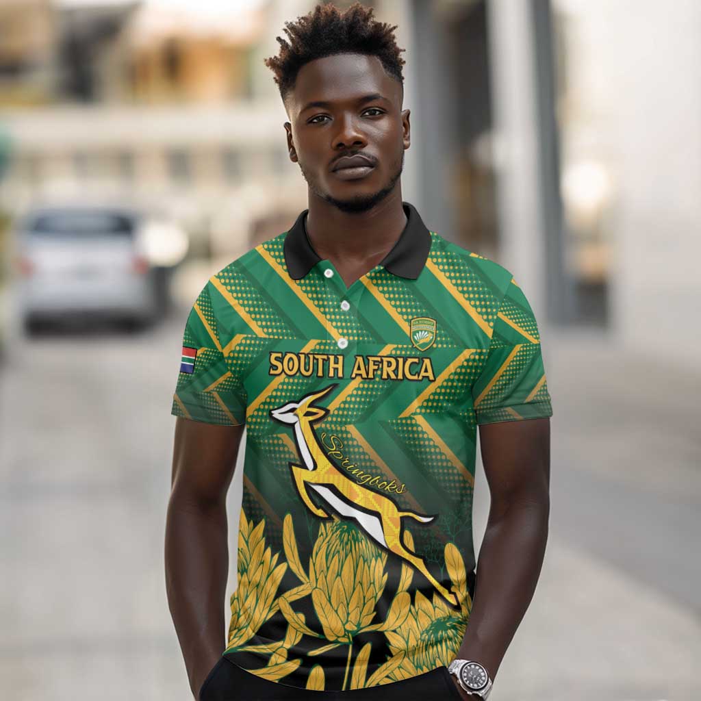 South Africa Rugby Custom Polo Shirt Go Springboks Go