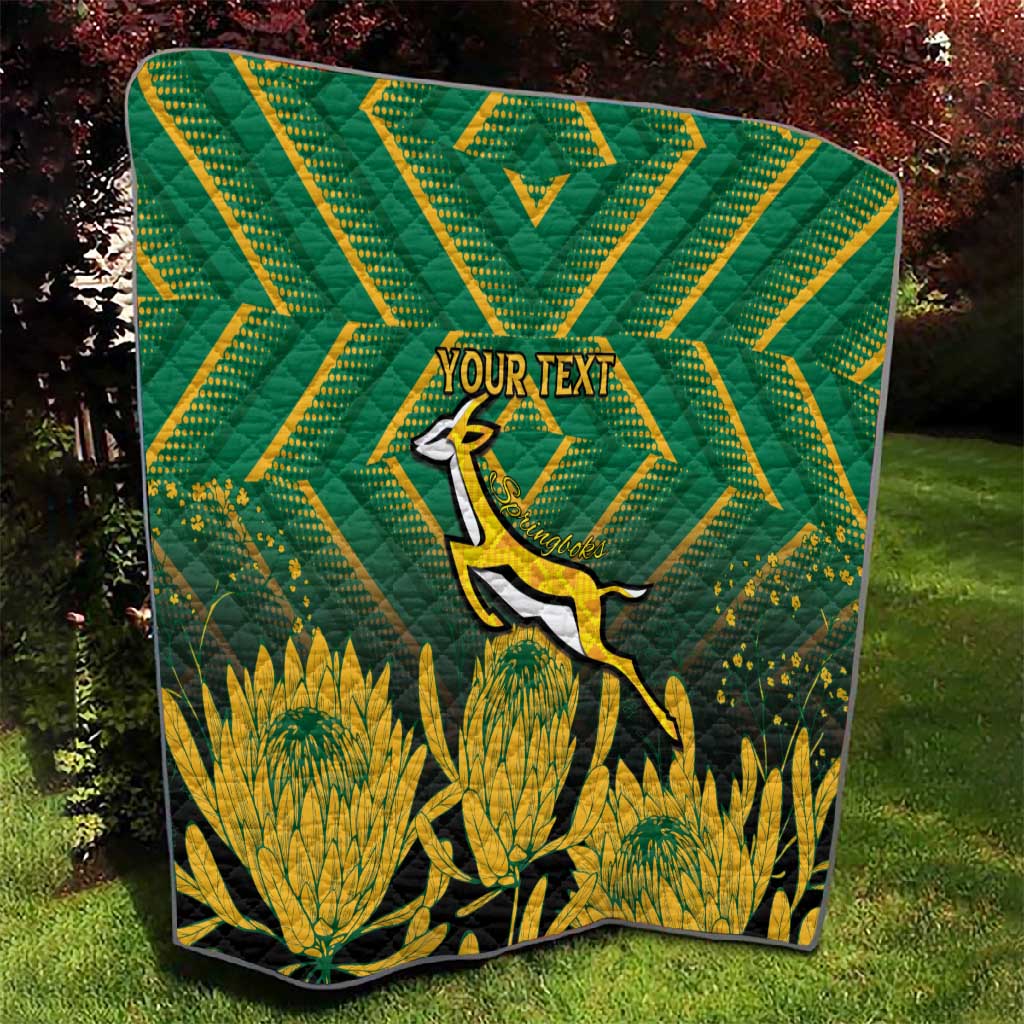 South Africa Rugby Custom Quilt Go Springboks Go