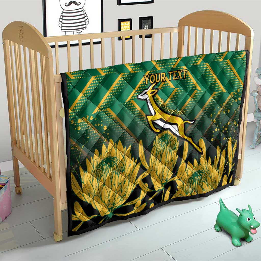 South Africa Rugby Custom Quilt Go Springboks Go