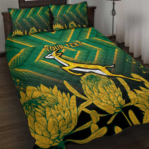 South Africa Rugby Custom Quilt Bed Set Go Springboks Go
