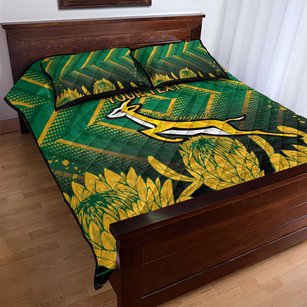 South Africa Rugby Custom Quilt Bed Set Go Springboks Go