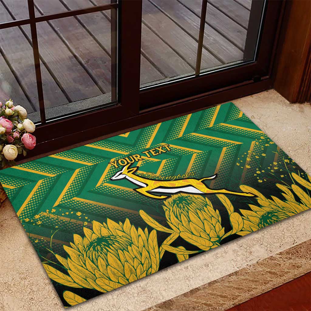 South Africa Rugby Custom Rubber Doormat Go Springboks Go