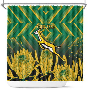 South Africa Rugby Custom Shower Curtain Go Springboks Go