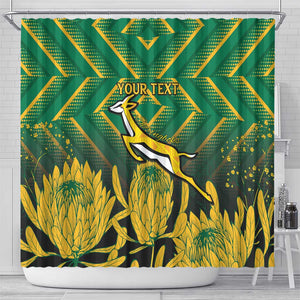 South Africa Rugby Custom Shower Curtain Go Springboks Go