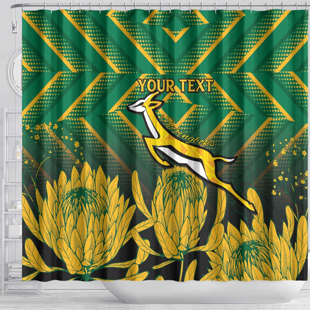 South Africa Rugby Custom Shower Curtain Go Springboks Go