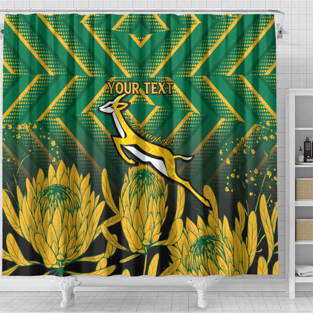 South Africa Rugby Custom Shower Curtain Go Springboks Go