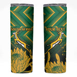South Africa Rugby Custom Skinny Tumbler Go Springboks Go