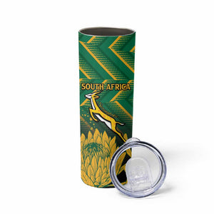 South Africa Rugby Custom Skinny Tumbler Go Springboks Go