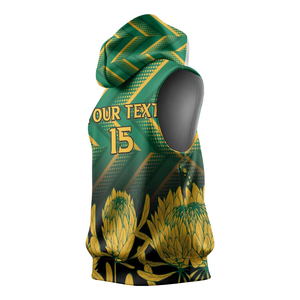 South Africa Rugby Custom Sleeveless Hoodie Go Springboks Go - African Pride
