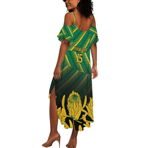 South Africa Rugby Custom Summer Maxi Dress Go Springboks Go