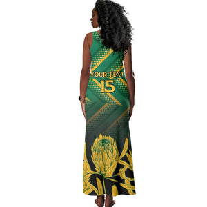 South Africa Rugby Custom Tank Maxi Dress Go Springboks Go