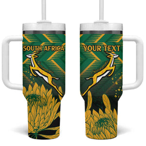 South Africa Rugby Custom Tumbler With Handle Go Springboks Go
