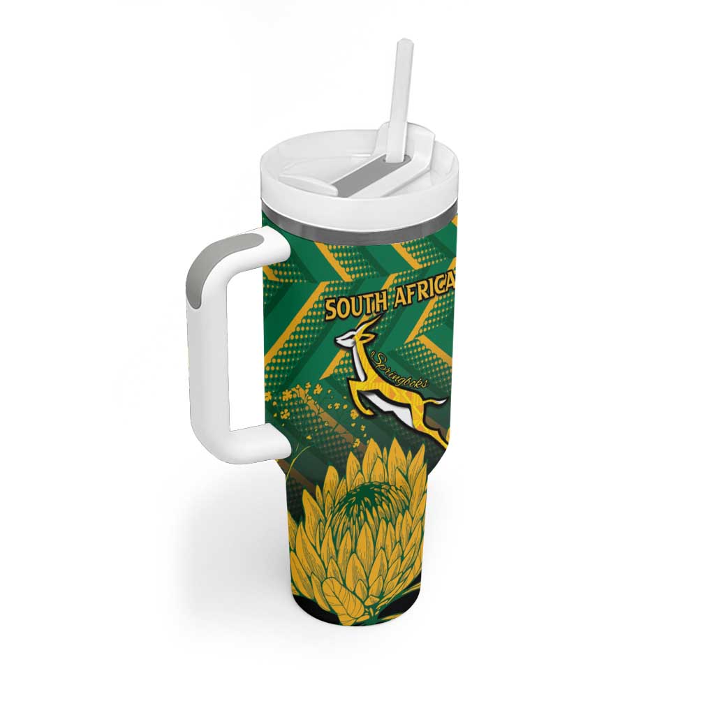 South Africa Rugby Custom Tumbler With Handle Go Springboks Go