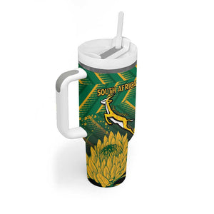 South Africa Rugby Custom Tumbler With Handle Go Springboks Go