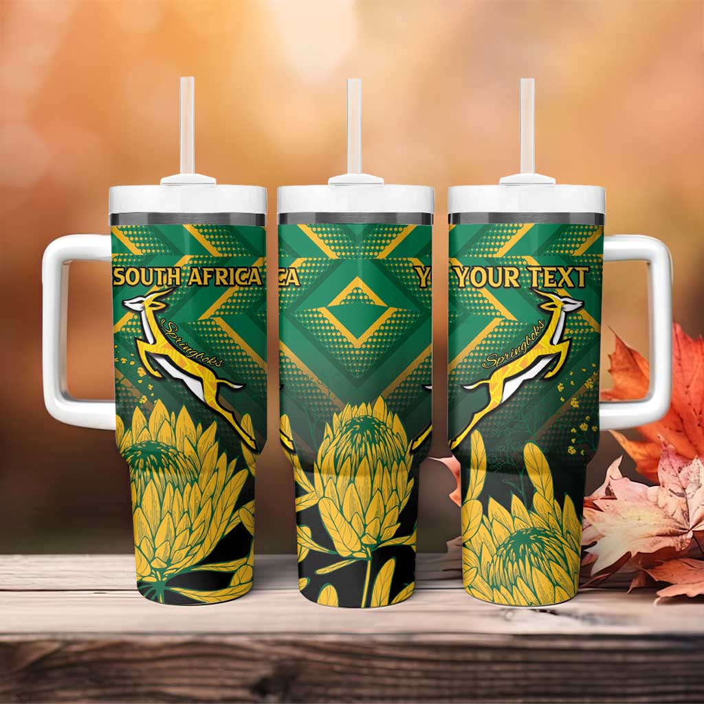 South Africa Rugby Custom Tumbler With Handle Go Springboks Go