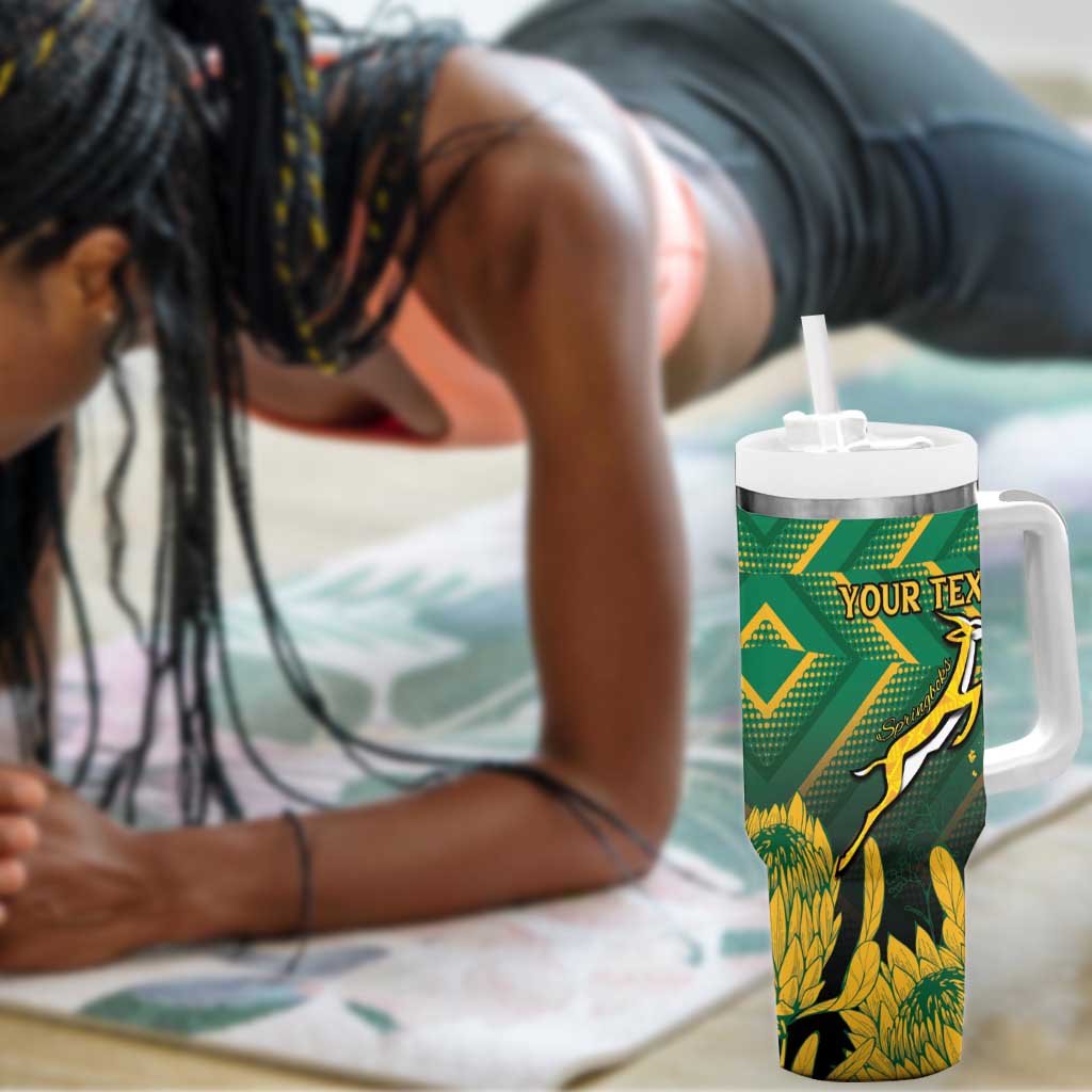 South Africa Rugby Custom Tumbler With Handle Go Springboks Go