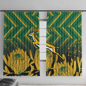 South Africa Rugby Custom Window Curtain Go Springboks Go