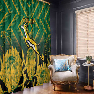 South Africa Rugby Custom Window Curtain Go Springboks Go