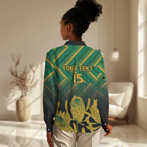 South Africa Rugby Custom Women Casual Shirt Go Springboks Go