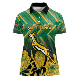 South Africa Rugby Custom Women Polo Shirt Go Springboks Go