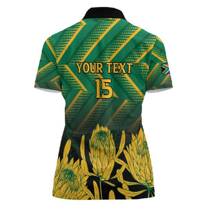 South Africa Rugby Custom Women Polo Shirt Go Springboks Go