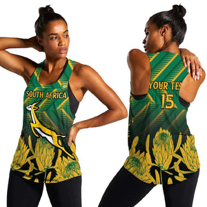 South Africa Rugby Custom Women Racerback Tank Go Springboks Go