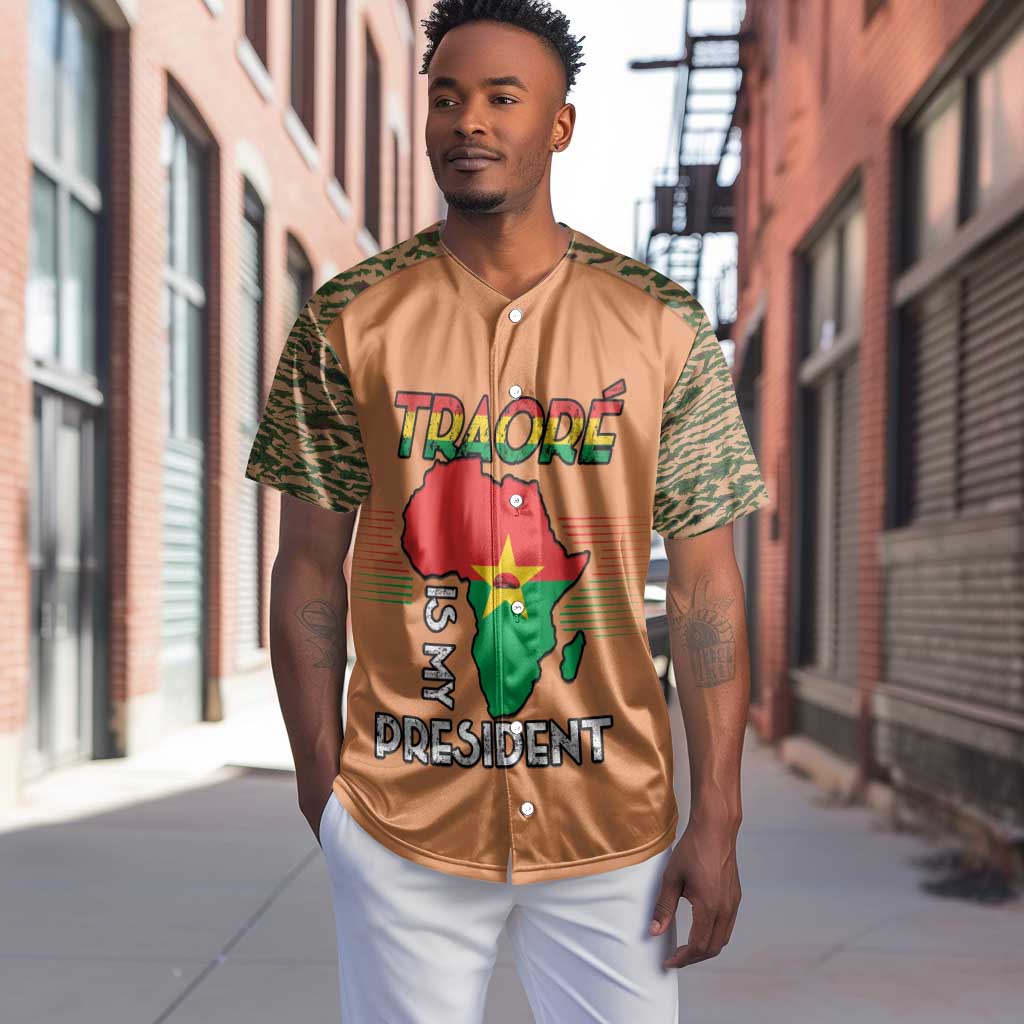 Traore Is My President Baseball Jersey Africa For Africans
