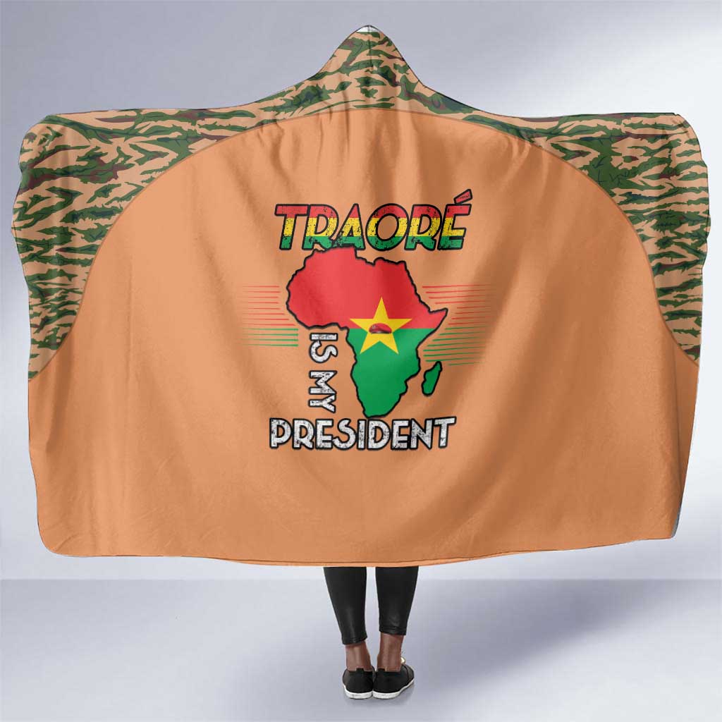 Traore Is My President Hooded Blanket Africa For Africans