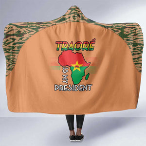 Traore Is My President Hooded Blanket Africa For Africans