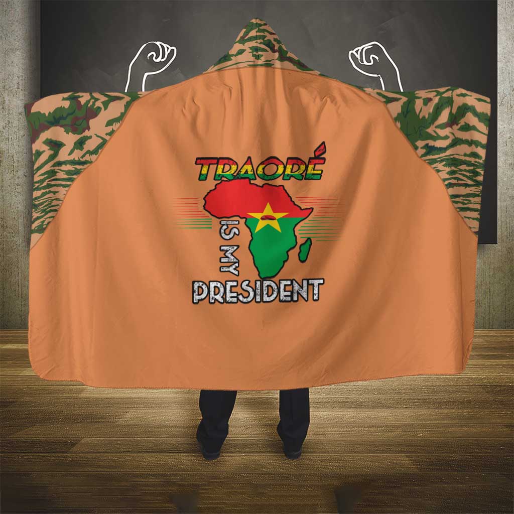 Traore Is My President Hooded Blanket Africa For Africans
