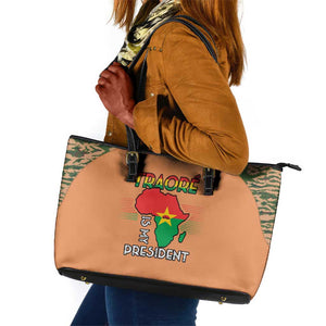 Traore Is My President Leather Tote Bag Africa For Africans