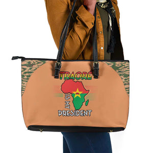 Traore Is My President Leather Tote Bag Africa For Africans
