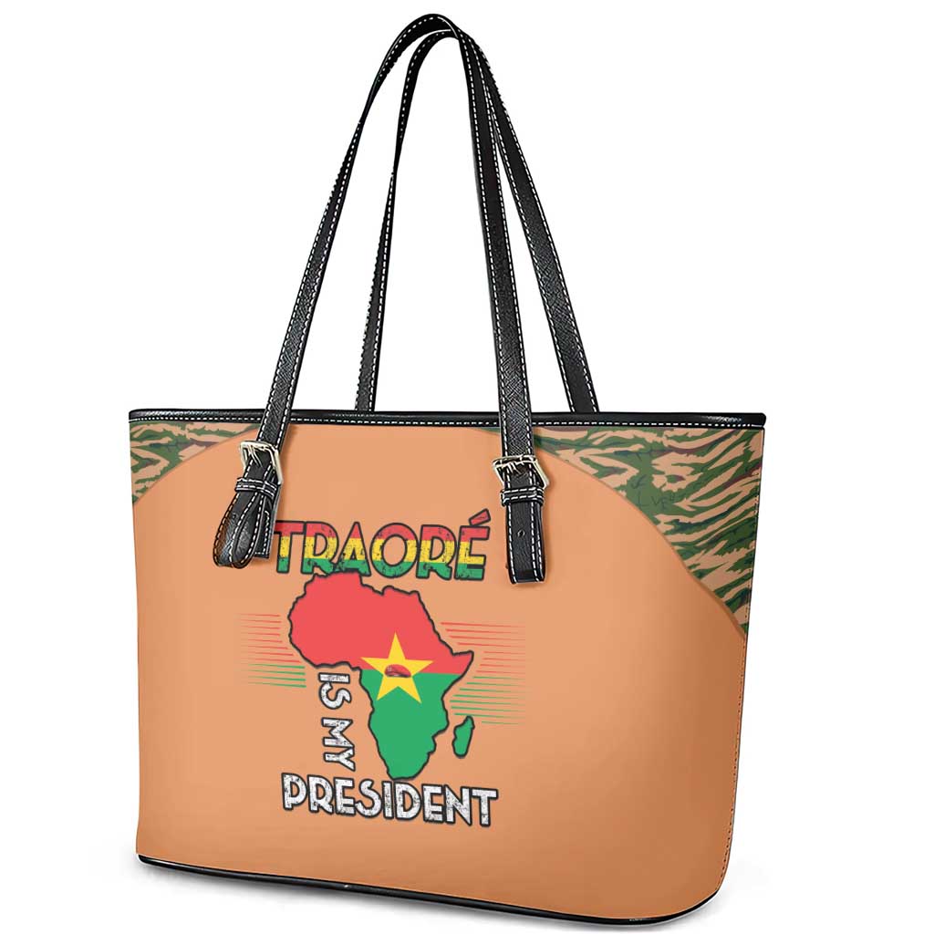 Traore Is My President Leather Tote Bag Africa For Africans