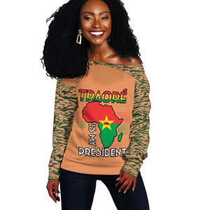 Traore Is My President Off Shoulder Sweater Africa For Africans