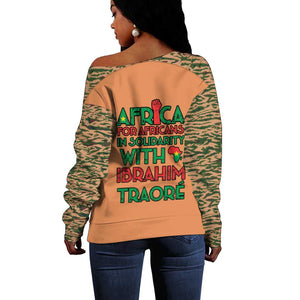 Traore Is My President Off Shoulder Sweater Africa For Africans
