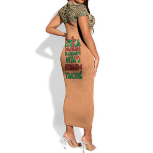 Traore Is My President Short Sleeve Bodycon Dress Africa For Africans
