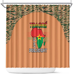 Traore Is My President Shower Curtain Africa For Africans
