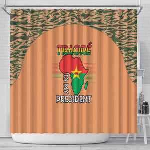 Traore Is My President Shower Curtain Africa For Africans