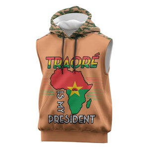 Traore Is My President Sleeveless Hoodie Africa For Africans - African Pride