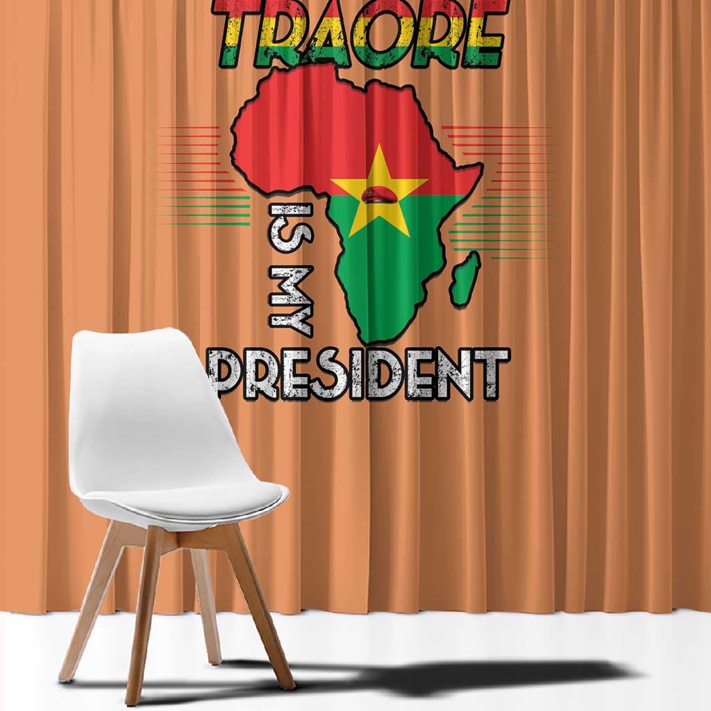 Traore Is My President Window Curtain Africa For Africans
