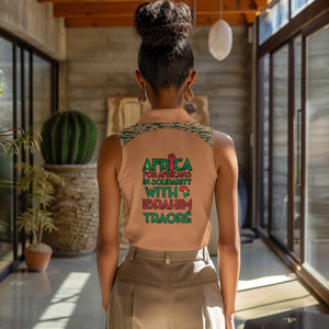 Traore Is My President Women Sleeveless Polo Shirt Africa For Africans