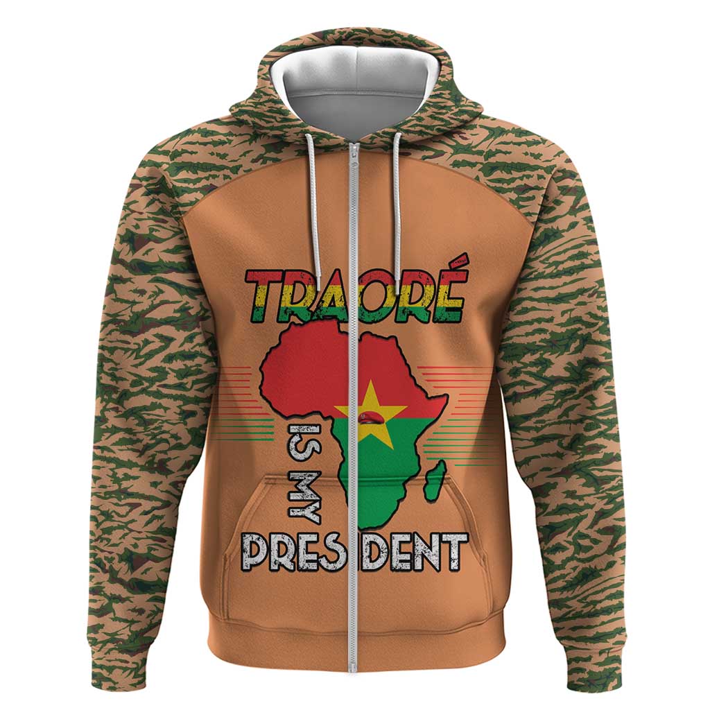 Traore Is My President Zip Hoodie Africa For Africans