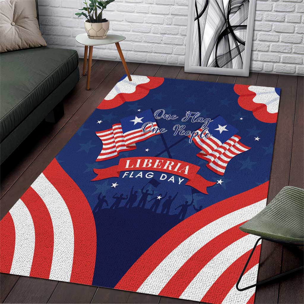 Liberia Rugs Liberia Flag Day Area Rug One Flag One People by African Pride