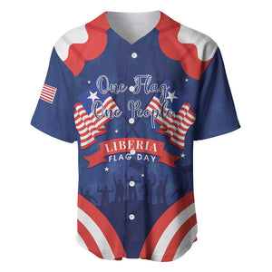 Personalized Liberia Flag Day Baseball Jersey One Flag One People - African Pride