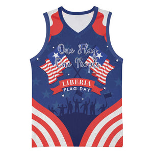 Personalized Liberia Flag Day Basketball Jersey One Flag One People - African Pride