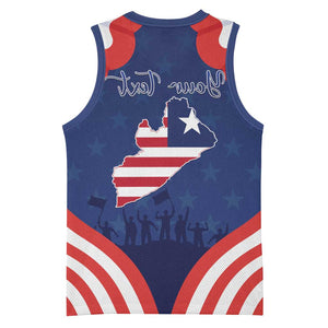 Personalized Liberia Flag Day Basketball Jersey One Flag One People - African Pride