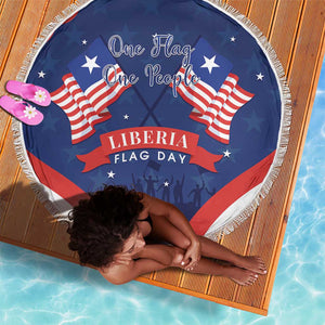 Liberia Flag Day Beach Blanket One Flag One People - African Pride