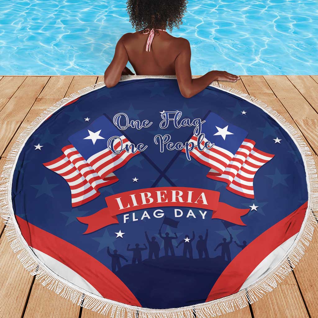 Liberia Flag Day Beach Blanket One Flag One People - African Pride