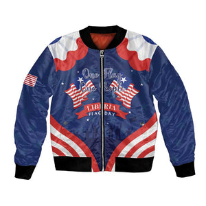 Personalized Liberia Flag Day Bomber Jacket One Flag One People - African Pride