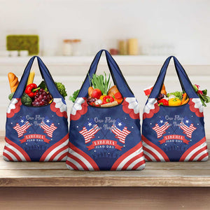 Liberia Flag Day Grocery Bag One Flag One People - African Pride